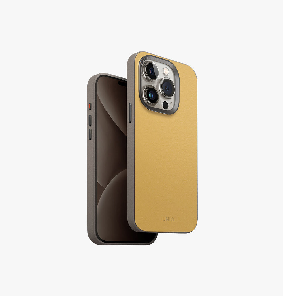 Lyden DS MagClick™ Magnetic Charging Compatible | iPhone 15 Pro | UNIQ | Side yellow