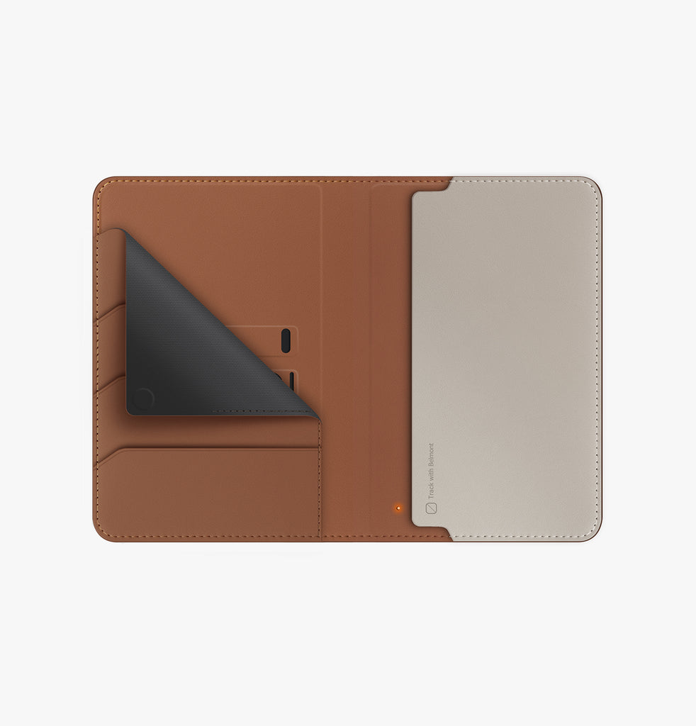 Belmont<br>Find My Vegan Leather Passport Holder
