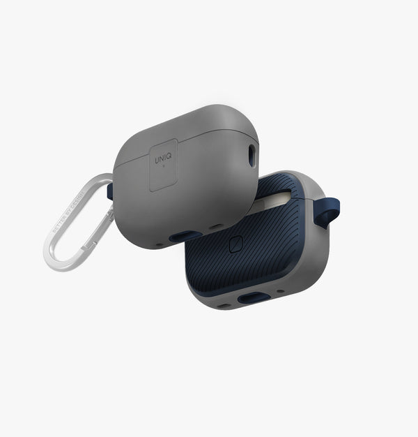 Clyde | Magnetic Opening AirPods Pro (2nd Gen) Case | UNIQ | chalkgrey_marineblue