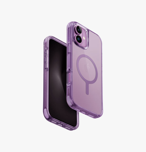 Combat | iPhone 16 Plus Military Grade Case | UNIQ | Front & Back grape_pink