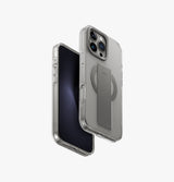 Heldro Max | iPhone 16 Pro Max Magnetic Charging FlexGrip™️ Case with Camera Stand | UNIQ | Front & Back Clear 789