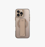 Heldro Max | iPhone 16 Pro Max Magnetic Charging FlexGrip™️ Case with Camera Stand | UNIQ | Back taupegold 789