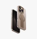 Heldro Max | iPhone 16 Pro Magnetic Charging FlexGrip™️ Case with Camera Stand | UNIQ | Front & Back taupegold 789