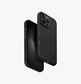 Lyden | iPhone 16 Pro Max Vegan Leather Case | UNIQ | Front & Back Black 789