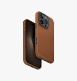 Lyden | iPhone 16 Pro Vegan Leather Case | UNIQ | Front & Back Brown 789