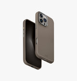 Lyden | iPhone 16 Pro Max Vegan Leather Case | UNIQ | Front & Back Gray 789