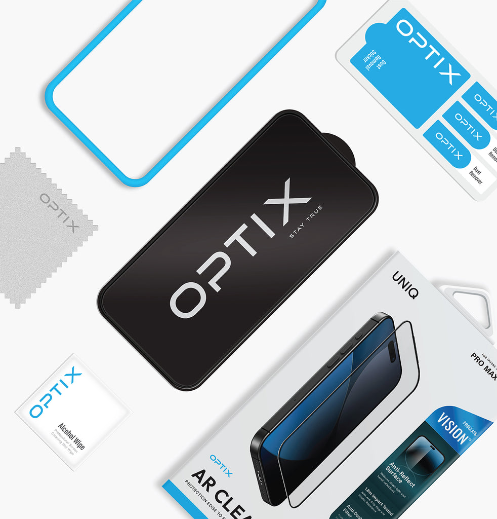 Optix Vision™ AR Clear<br>Clarity Optimized Screen Protector
