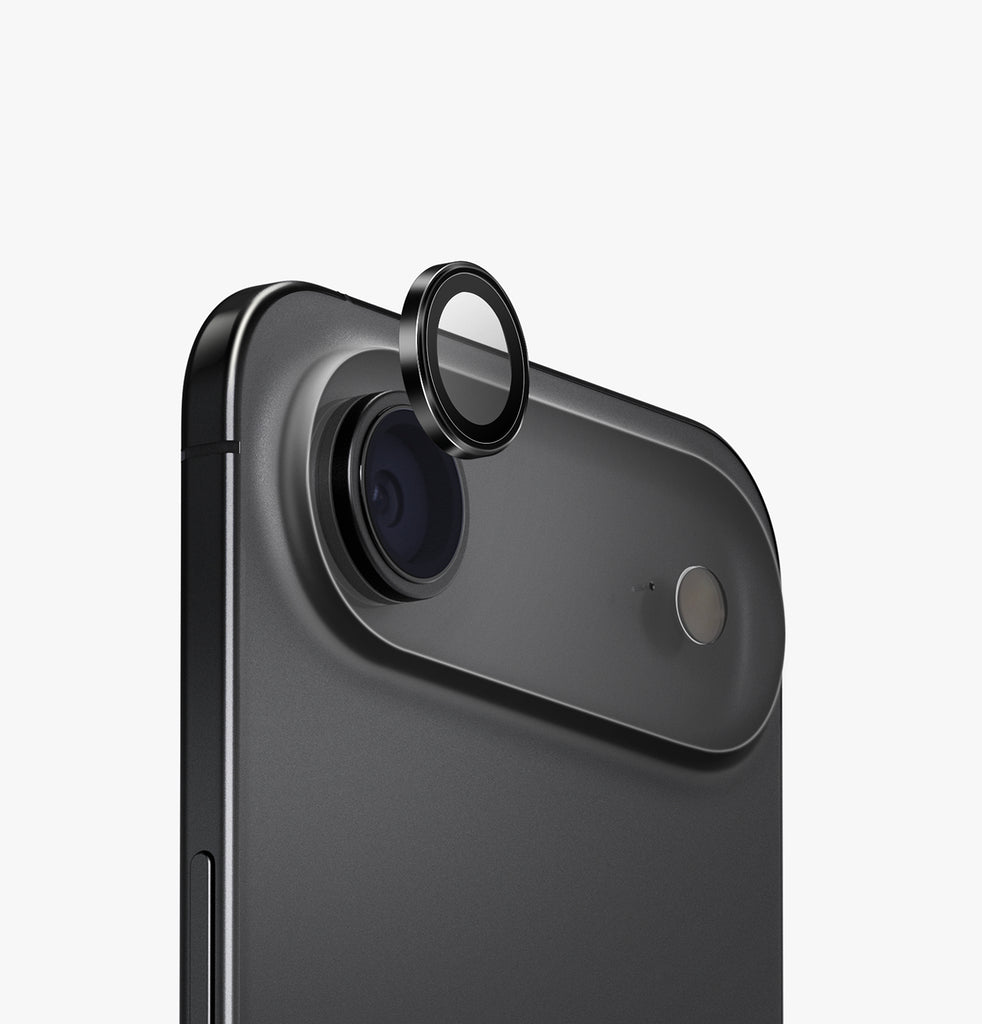 Diruite Cameralensbeschermer Voor IPhone 17 – Convex HD-glas Met Aluminium Frame, 9H Hardheid, Kras- En Schokbestendig, Zwart
