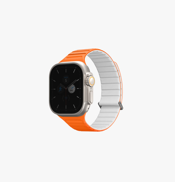 Revix Evo | Reversible Apple Watch Band 41/40/38mm and 49/45/44/42mm | UNIQ | Front Orange White