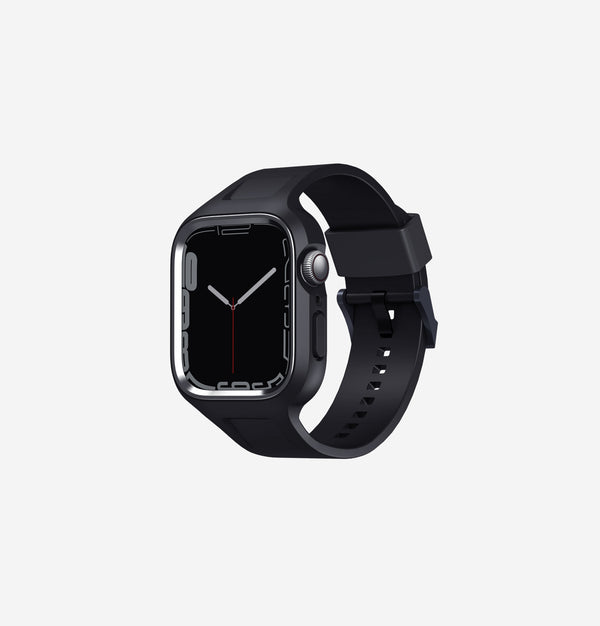Personalised Black Leather Apple Watch Strap, 38mm 40mm 41mm 42mm 44mm –  Clapham Boutique