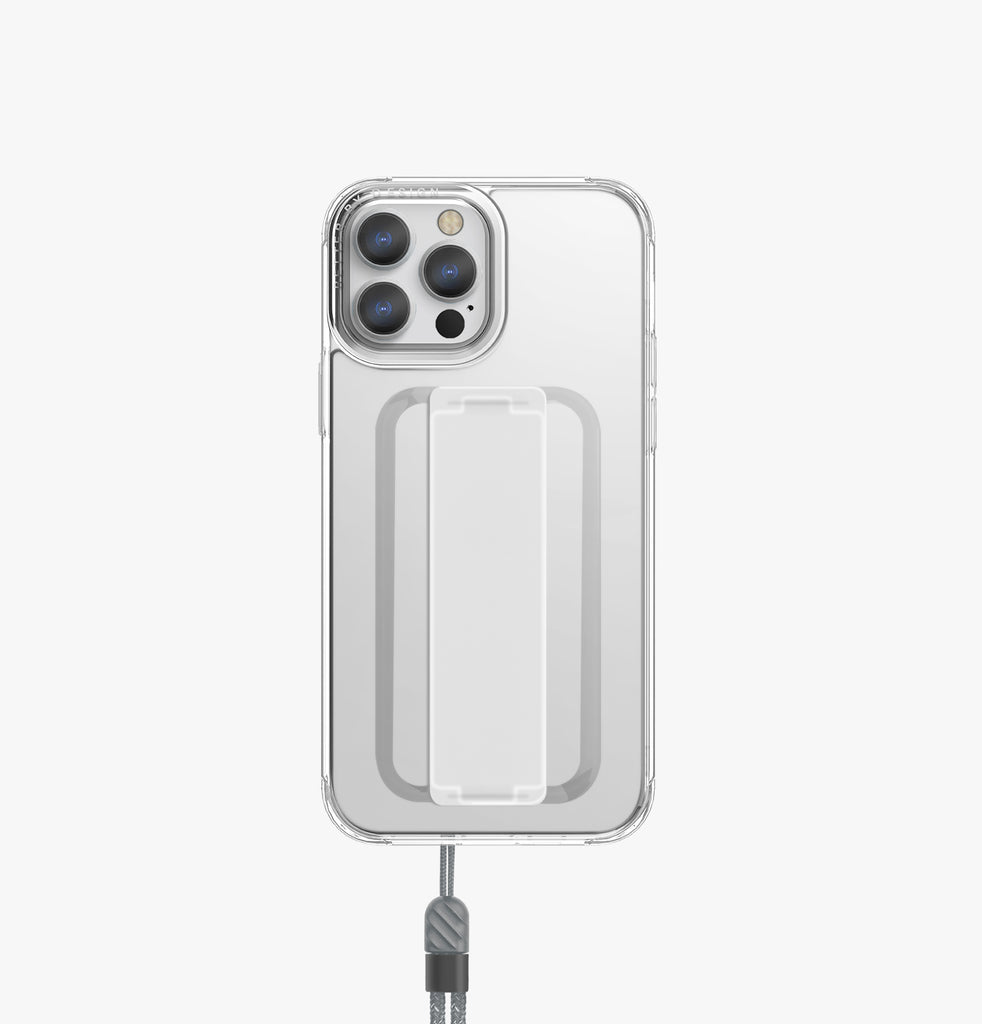 UNIQ HELDRO MAX - Custodia per iPhone 16 Pro (trasparente), FlexGrip™, multiuso, con ricarica magnetica e supporto per fotocamera UNIQ HELDRO MAX - Custodia per iPhone 16 Pro (trasparente), FlexGrip™, multiuso, con ricarica magnetica e supporto per fotocamera