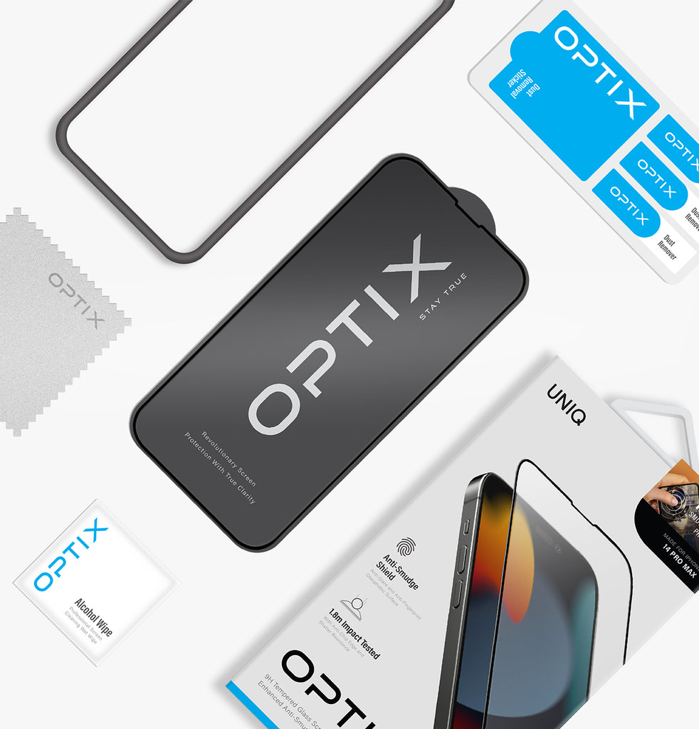 Uniq | Optix Matte Tempered Glass iPhone 14 Pro Max Screen Protector